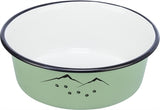 Trixie Food Bowl Box Box Enamel nerjavno jeklo zeleno