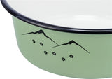 Trixie Food Bowl Box Box Enamel nerjavno jeklo zeleno