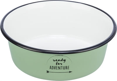 Trixie Food Bowl pudełko Picie Emalia ze stali nierdzewnej zielony