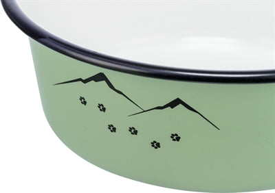 Trixie Food Bowl pudełko Picie Emalia ze stali nierdzewnej zielony