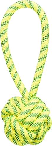 Corde Trixie Aquatoy avec balle polyester flottante jaune vert