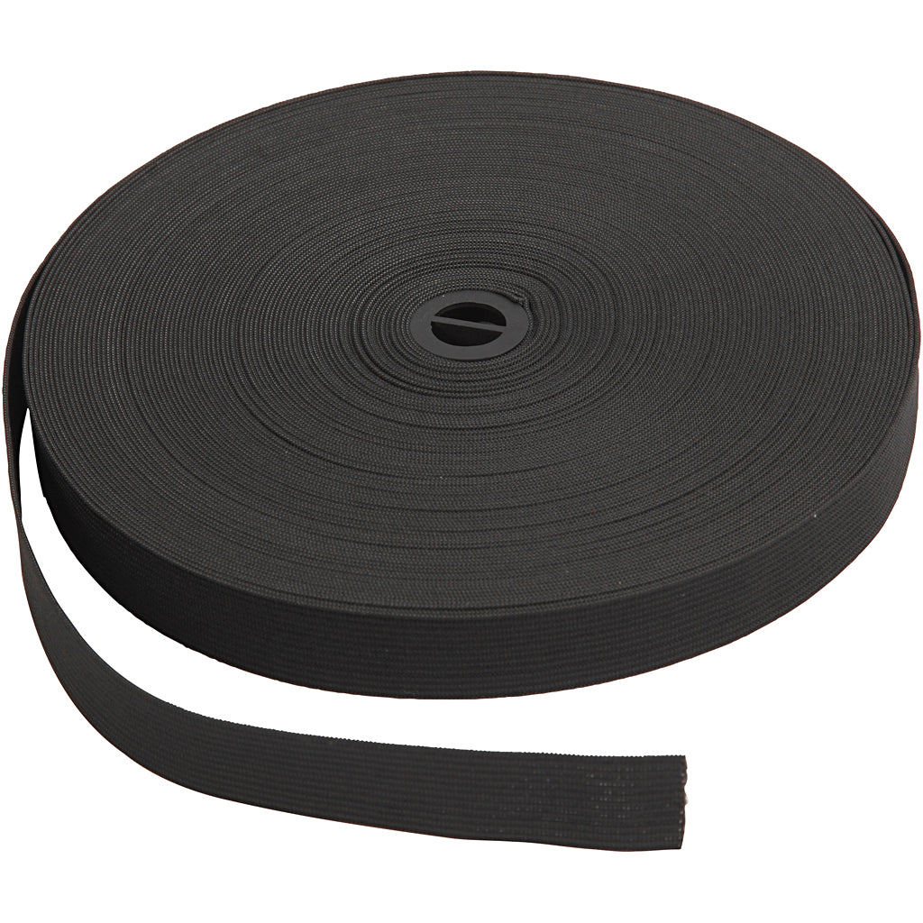 Elastische Dicke 20mm schwarz, 25m