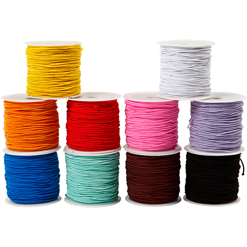 Creativ company elastic cord, thickness 1 mm, 10x25 m 1 box