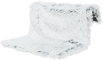 Trixie Radiator Hammock Harvey Langhaar Plush Velour White Black