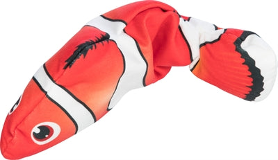 Trixie Spartel fish fabric catnip orange