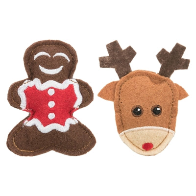 Trixie xmas Elk and gingerbread man felt