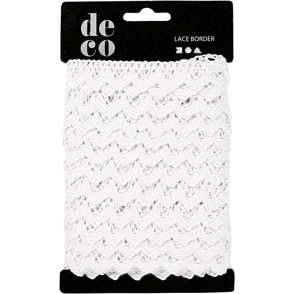 Creativ Company lace ribbon white, 10m