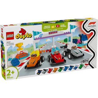 Lego Duplo Stad 10445 f1 Team Race Deeler an Chauffeuren