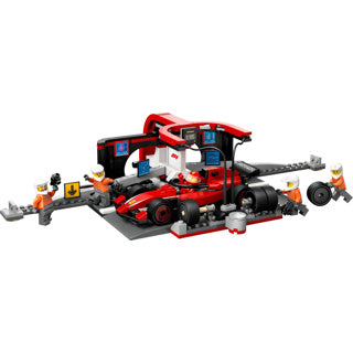 Lego City 60443 F1 Pitstop and Pitcrew with Ferrari Auto