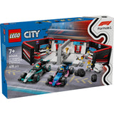 LEGO City 60444 F1 garage with Mercedes-AMG and Alpine Cars