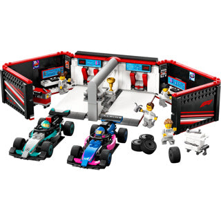 LEGO City 60444 F1 garage with Mercedes-AMG and Alpine Cars