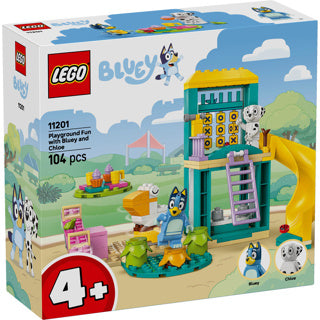 Lego duplo 11201 bluey en chloe in de speeltuin
