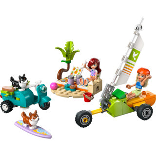 Lego friends 42641 surf y diversión en patinete con los perros