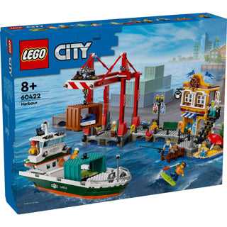 LEGO City 60422 Haven ze statkiem towarowym