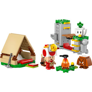 Lego super mario 72040 toad-baas kampeerplaats