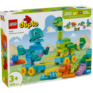 LEGO 10451 DUPLO Town 3-in-1 dinosaurs on wheels