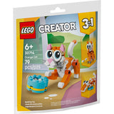 Lego 30714 bag oranje kat | 10 stuks