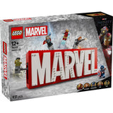 Lego super héros 76313 logo et figurines Marvel