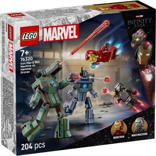 Lego super heroes marvel 76320 iron man en war machine vs hammer drones