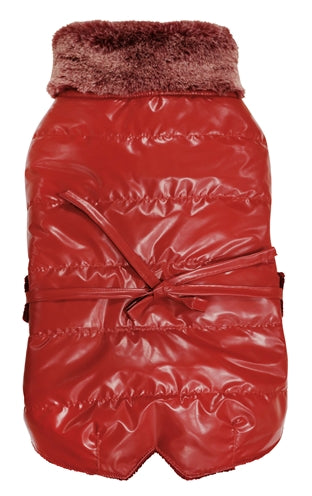 Croci Dog coat padded bull chic red