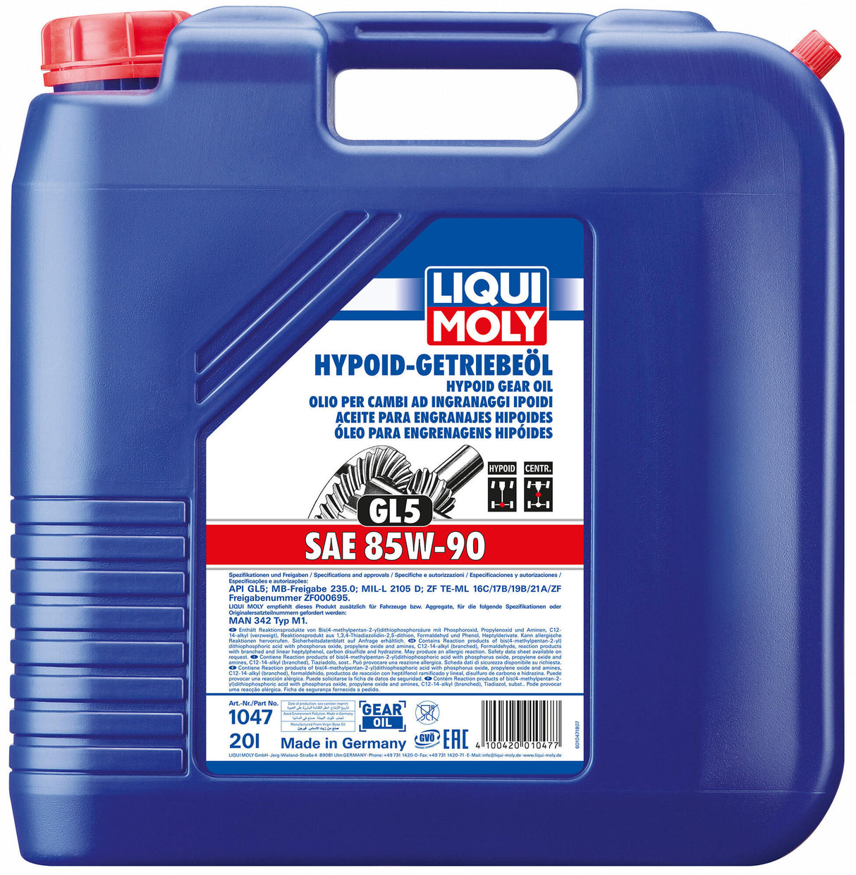 Liqui moly transmissionsolie gl 5 . hypoid transmissionsolier indhold 20l