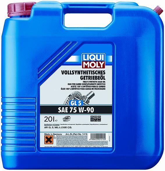 Liqui moly transmission oil gl5 getroel 75w90 gl5 20l lm