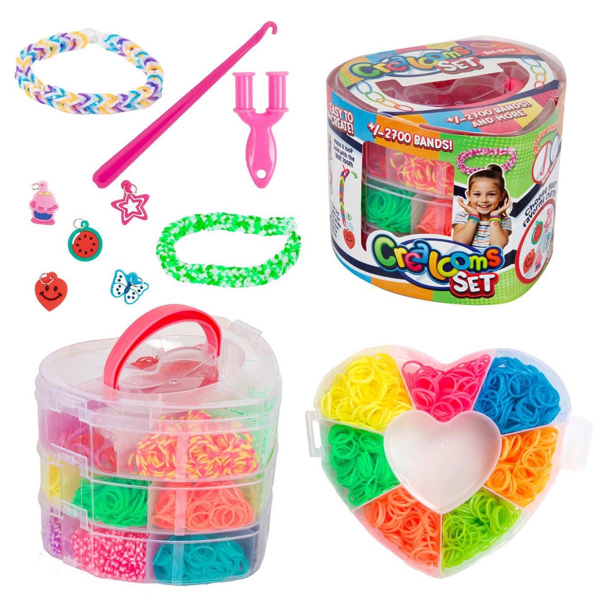 Toi-toys fun loom band set, 2700 pieces.