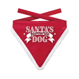 Plenty Gifts Christmas Bandana Santa's Favorite Dog Red