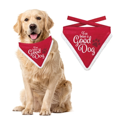 Plenty Gifts Christmas Bandana Good Dog Red