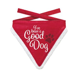 Plenty Gifts Christmas Bandana Good Dog Red