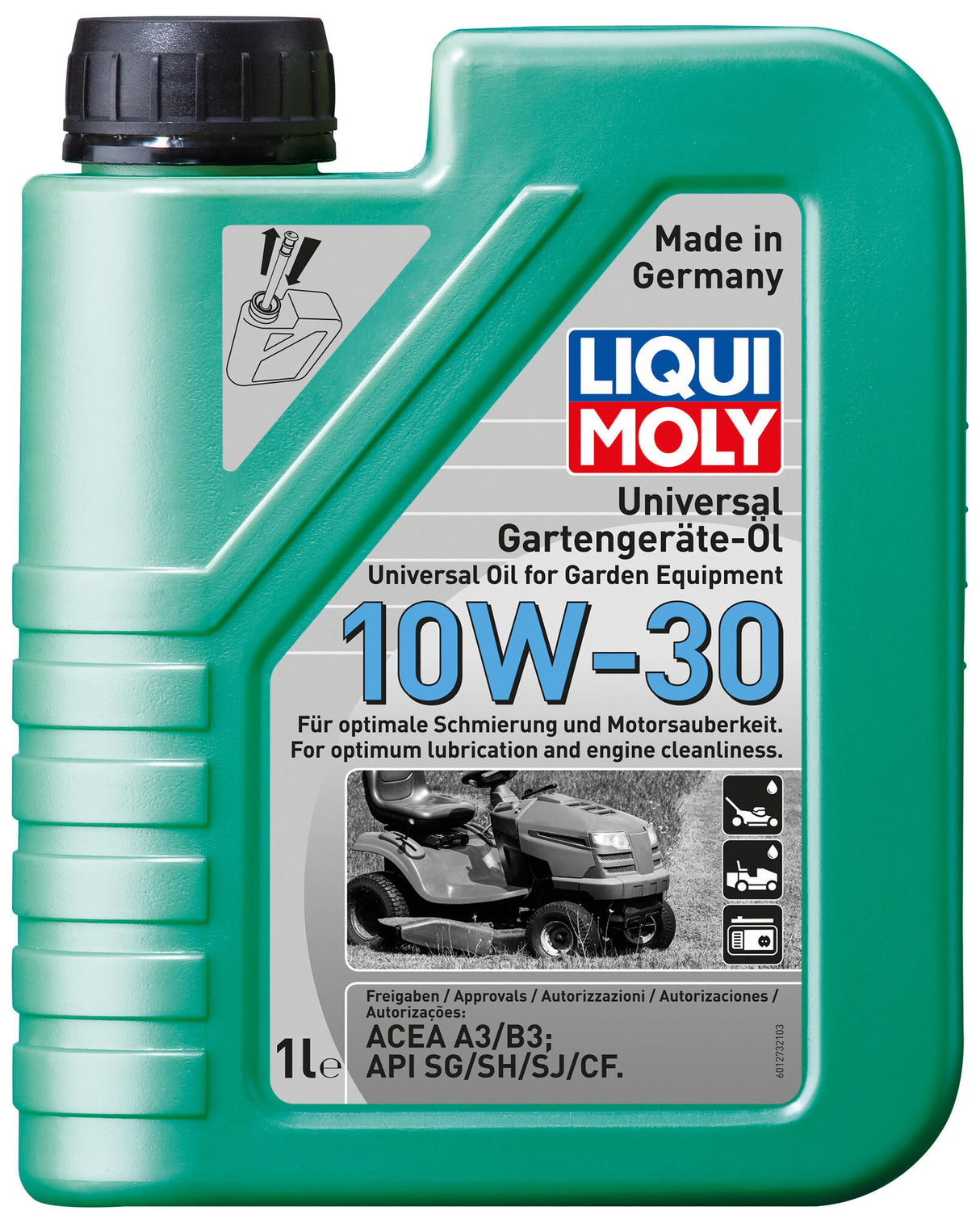 Liqui Moly motor oil for universal garden tools. Turfmaeheroel 10w-30 1 ltr.