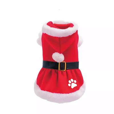 Plenty Gifts Christmas Dress Santa Claus Poot Red