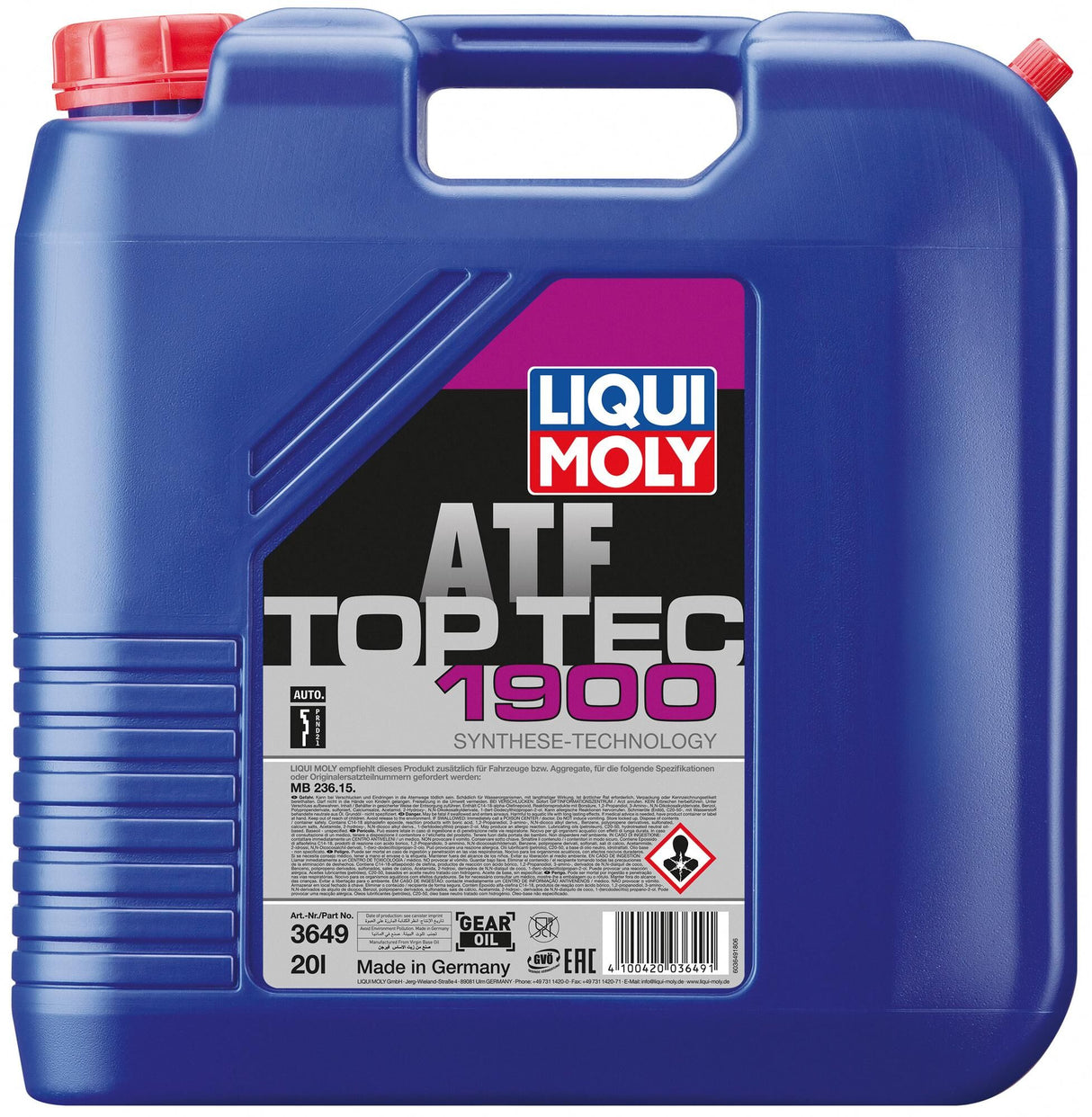 Liqui moly transmissie-olie top tec atf 1900 . top tec atf 1900 kanister 20l
