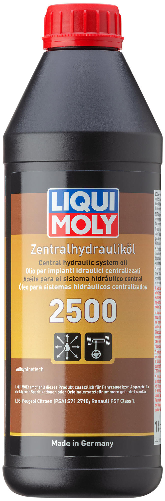 Liqui moly hydraulische olie 2500 cenral hydraulic oil 2500 can contents 1l