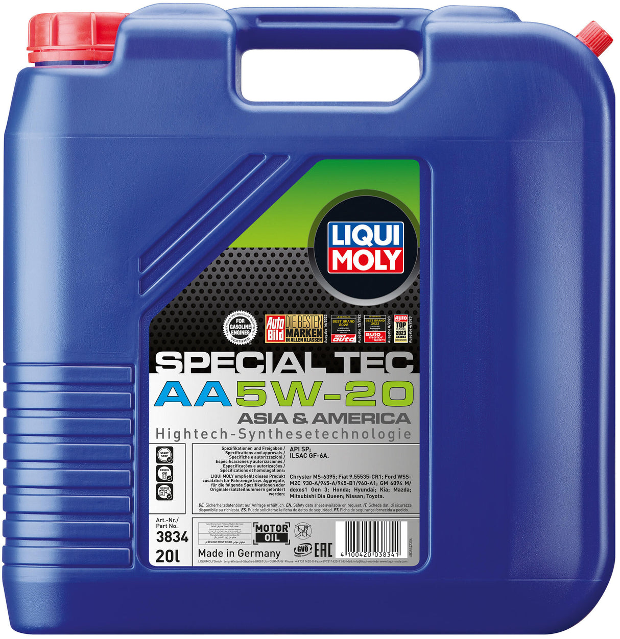 Liqui moly motor oil special tec aa . motoroil 5w-20 20l lm special tech aa