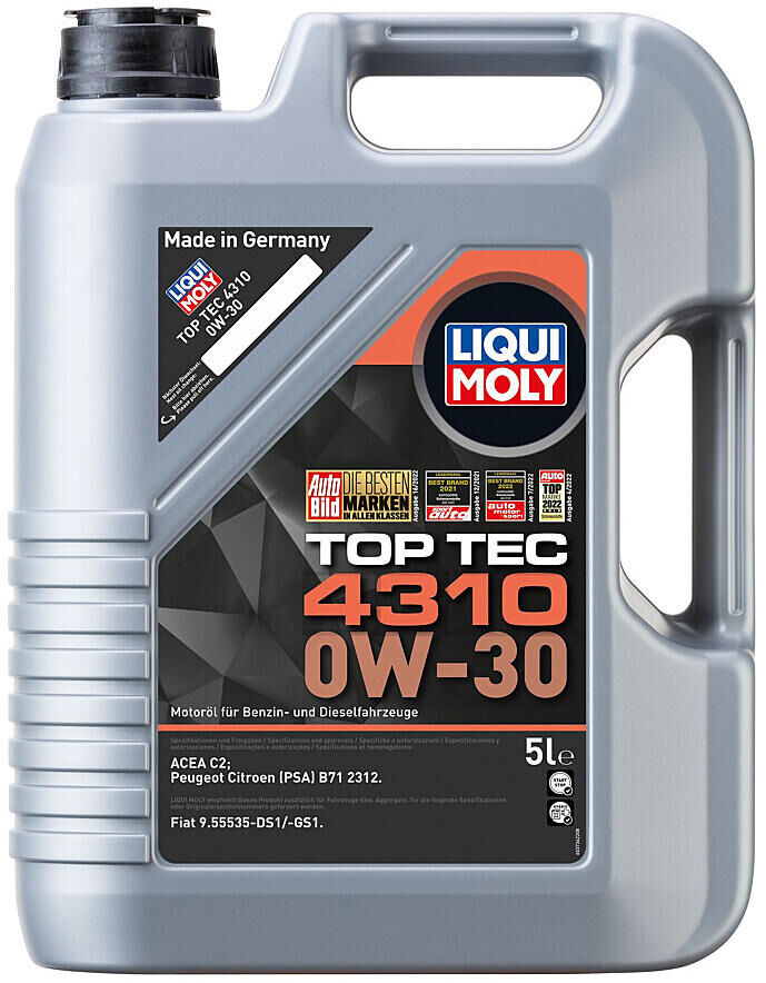 Liqui moly motor oil top tec 4310 . oil top tec 4310 0w-30 5l
