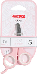Zolux anah nail scissors pink white