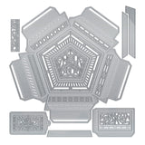 Tonic studios • dimensions die set crystal container pentagon base