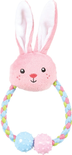 Zolux chiot minuscule lapin moelleux avec une corde rose
