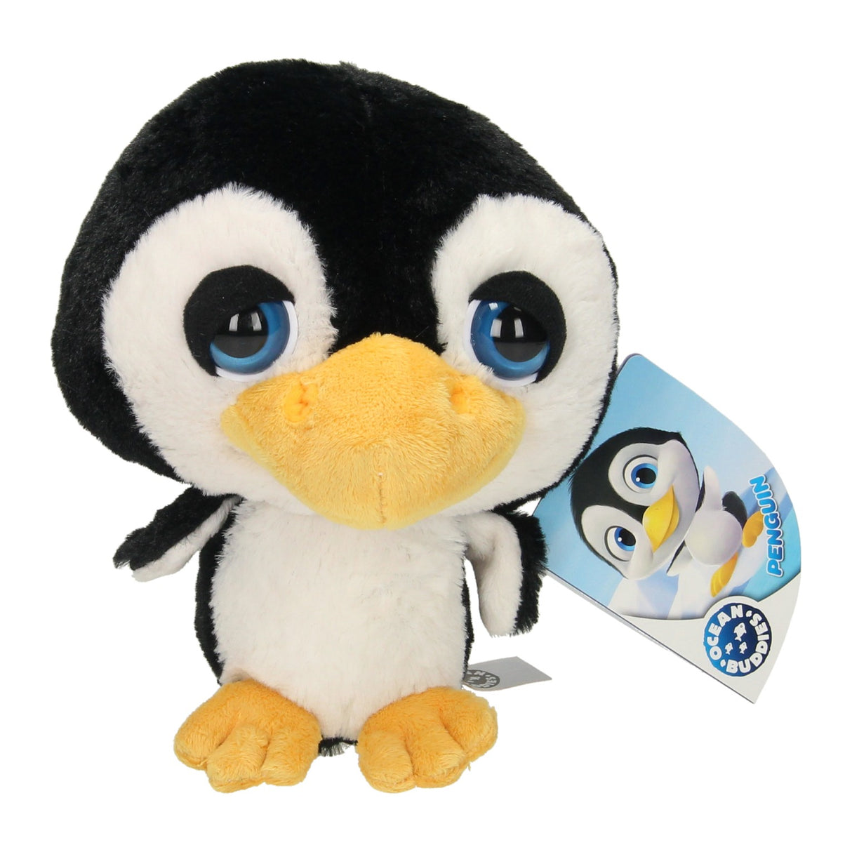 Cuddly big head plush penguin, 22cm