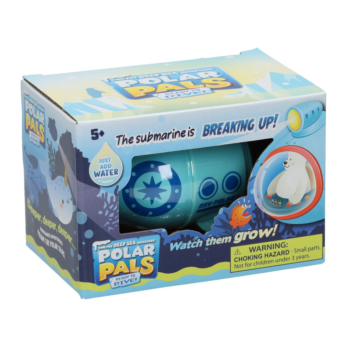Growing Navy North Pole Animal in Egg