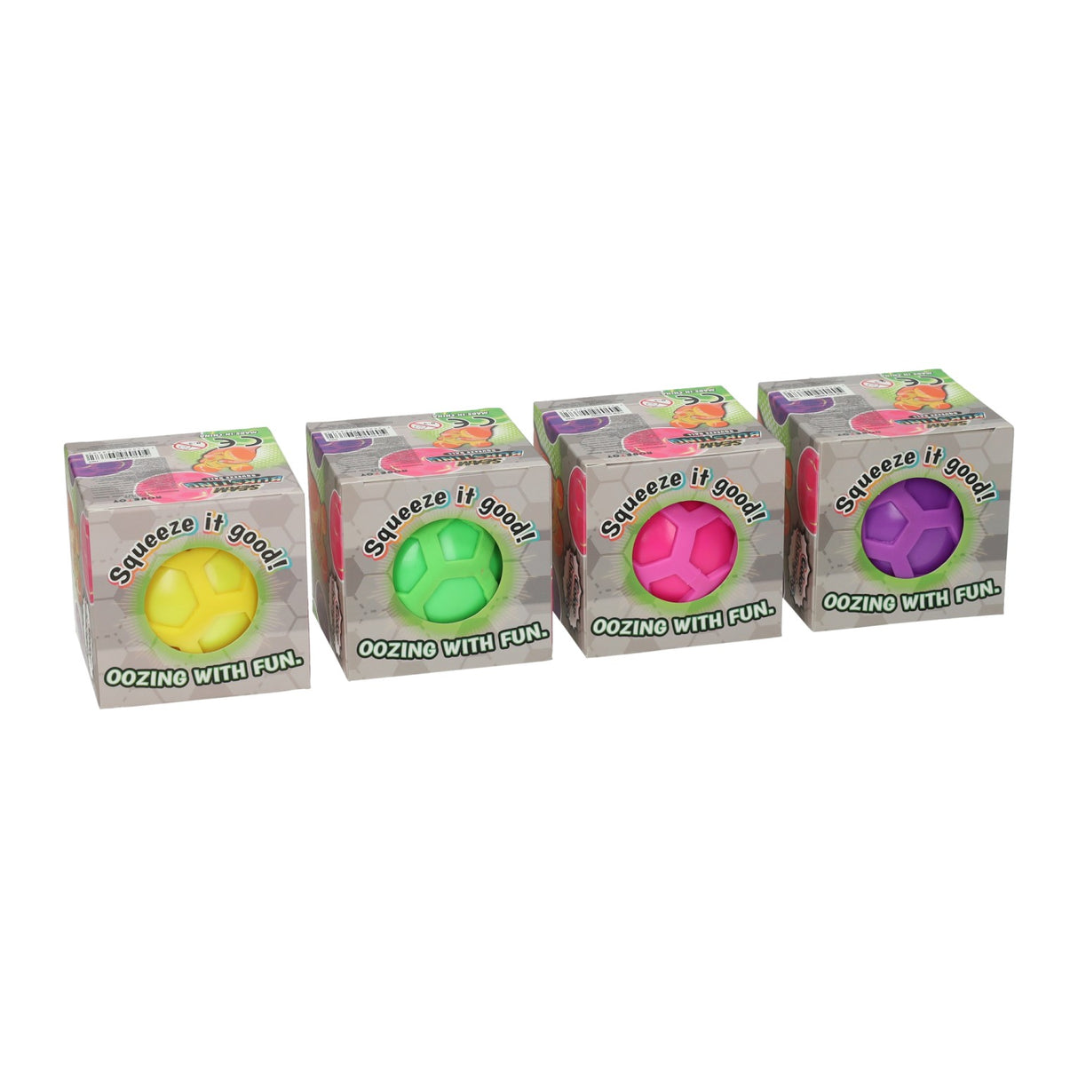 Squeeze bal zeshoek patroon