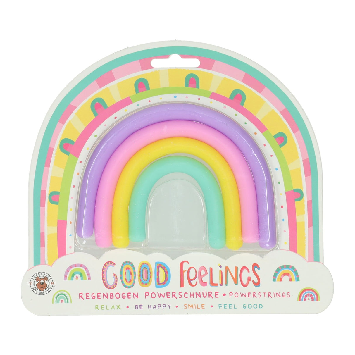 Regenboog stretch touwen fidget, 6st.