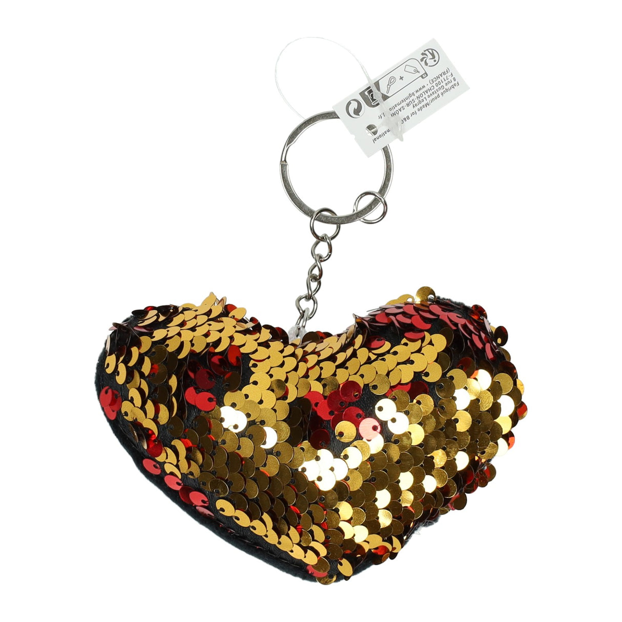 Keychain heart with sequins