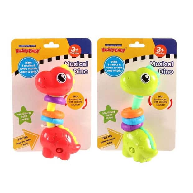 Jonotoys Dinosaurus music rattle 14 cm tall