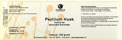 Green OS Psyllium Husk Dog Cat