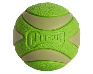 Chuckit max glow ultra squeezer ball green