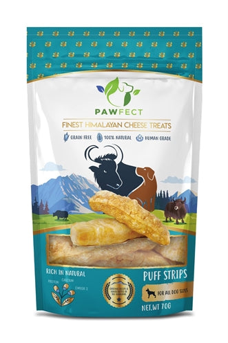 Pawfect chew yak cheese puff strips