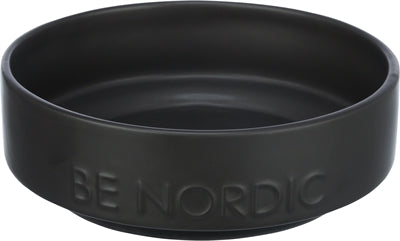 Trixie Be Nordic Food Bowl Dog Ceramic Rubber Black