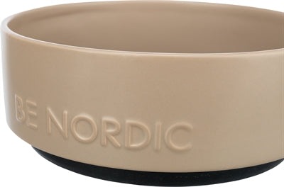 Trixie Be Nordic Food Bowl chien céramique en caoutchouc taupe